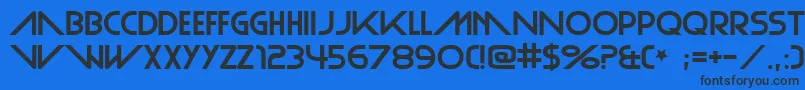 PlainCred Font – Black Fonts on Blue Background