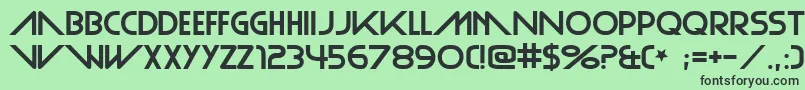 PlainCred Font – Black Fonts on Green Background