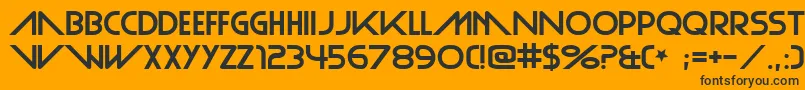 PlainCred Font – Black Fonts on Orange Background