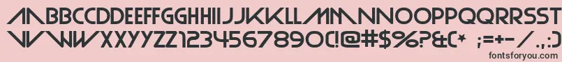 PlainCred-Schriftart – Schwarze Schriften auf rosa Hintergrund