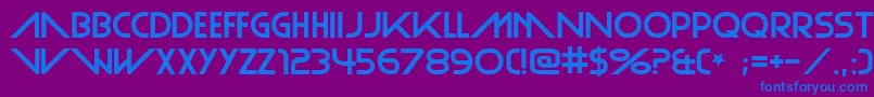PlainCred Font – Blue Fonts on Purple Background
