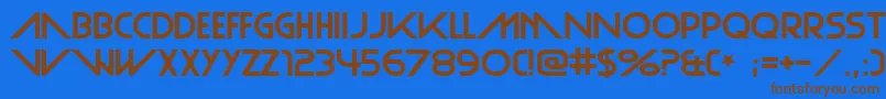 Шрифт PlainCred – коричневые шрифты на синем фоне