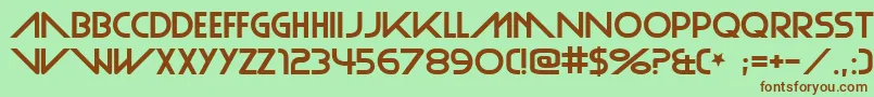 PlainCred Font – Brown Fonts on Green Background