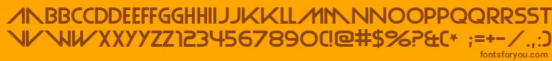 PlainCred Font – Brown Fonts on Orange Background