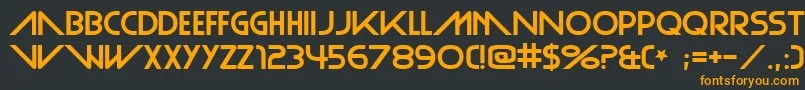 PlainCred Font – Orange Fonts on Black Background