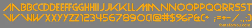 PlainCred Font – Orange Fonts on Gray Background