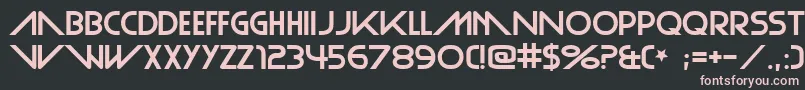 Шрифт PlainCred – розовые шрифты на чёрном фоне