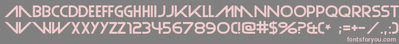 フォントPlainCred – 灰色の背景にピンクのフォント