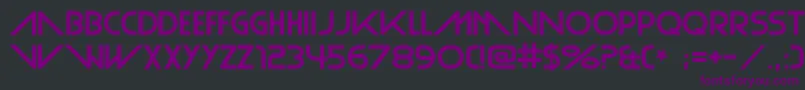 PlainCred-fontti – violetit fontit mustalla taustalla