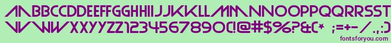 Шрифт PlainCred – фиолетовые шрифты на зелёном фоне