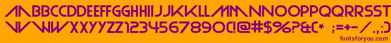 Шрифт PlainCred – фиолетовые шрифты на оранжевом фоне