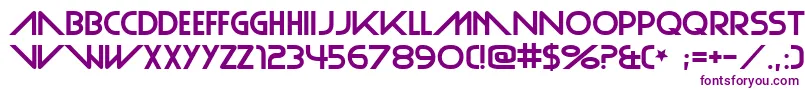 フォントPlainCred – 白い背景に紫のフォント