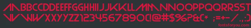 Шрифт PlainCred – красные шрифты на чёрном фоне