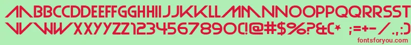 PlainCred Font – Red Fonts on Green Background