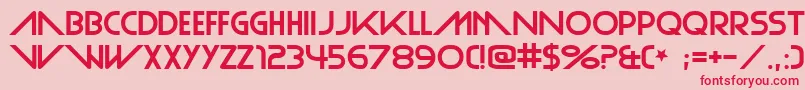 Шрифт PlainCred – красные шрифты на розовом фоне
