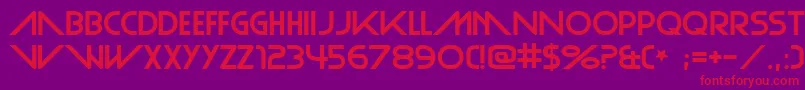 PlainCred Font – Red Fonts on Purple Background