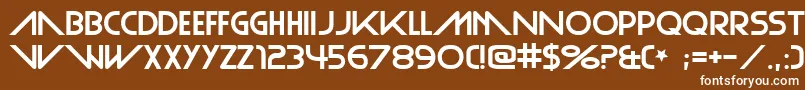 フォントPlainCred – 茶色の背景に白い文字