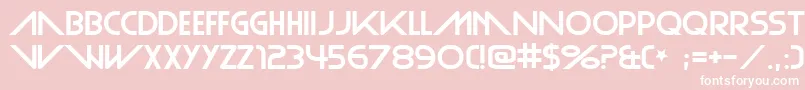 PlainCred-Schriftart – Weiße Schriften auf rosa Hintergrund