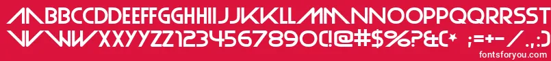 PlainCred Font – White Fonts on Red Background