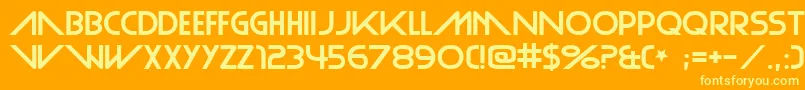 PlainCred Font – Yellow Fonts on Orange Background