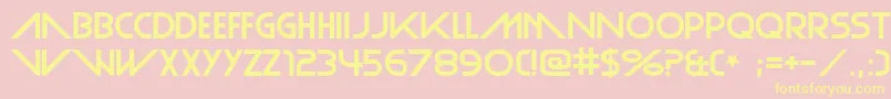 PlainCred Font – Yellow Fonts on Pink Background