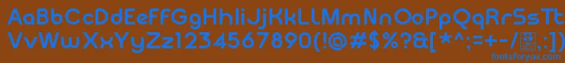 MeltixBoldDemo Font – Blue Fonts on Brown Background