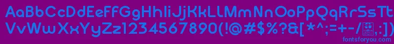 MeltixBoldDemo-Schriftart – Blaue Schriften auf violettem Hintergrund
