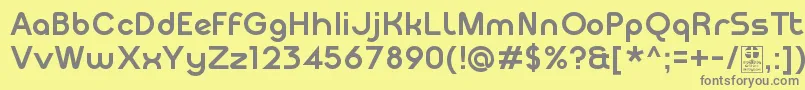 MeltixBoldDemo Font – Gray Fonts on Yellow Background