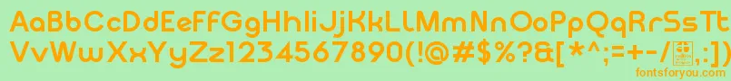 MeltixBoldDemo Font – Orange Fonts on Green Background