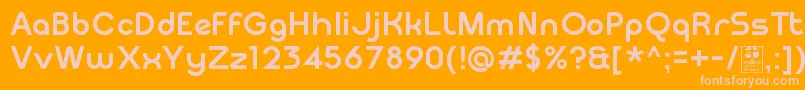 MeltixBoldDemo Font – Pink Fonts on Orange Background