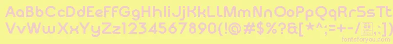 MeltixBoldDemo-Schriftart – Rosa Schriften auf gelbem Hintergrund