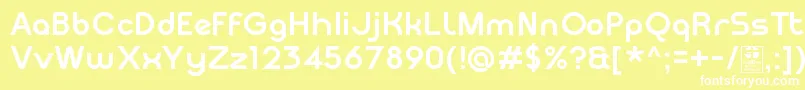 MeltixBoldDemo Font – White Fonts on Yellow Background