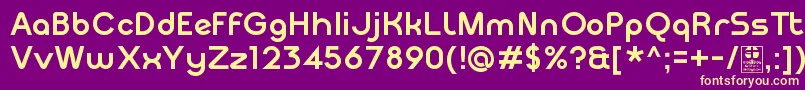 MeltixBoldDemo Font – Yellow Fonts on Purple Background