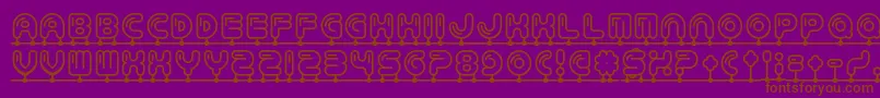 Balloonatic Font – Brown Fonts on Purple Background