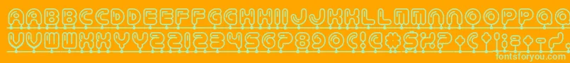 Шрифт Balloonatic – зелёные шрифты на оранжевом фоне