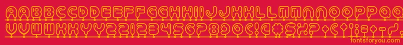 Balloonatic Font – Orange Fonts on Red Background