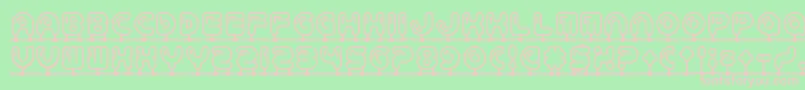 Balloonatic Font – Pink Fonts on Green Background