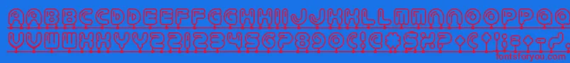 Balloonatic Font – Red Fonts on Blue Background