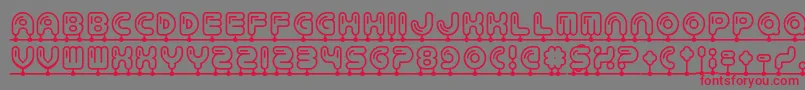 Balloonatic Font – Red Fonts on Gray Background