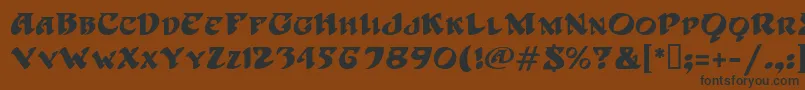 HoffmanMf Font – Black Fonts on Brown Background