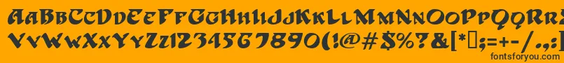 HoffmanMf-fontti – mustat fontit oranssilla taustalla