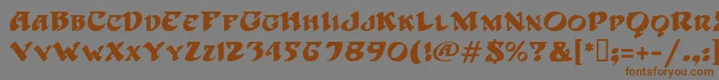 HoffmanMf Font – Brown Fonts on Gray Background