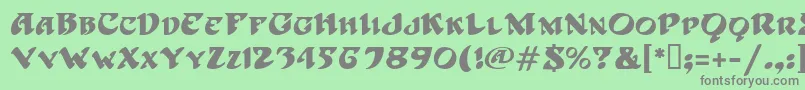 HoffmanMf Font – Gray Fonts on Green Background