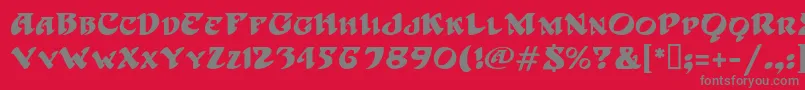 HoffmanMf Font – Gray Fonts on Red Background