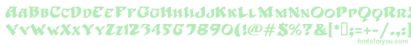 HoffmanMf Font – Green Fonts on White Background