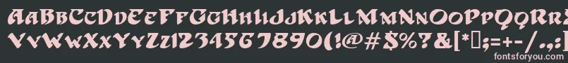 Шрифт HoffmanMf – розовые шрифты на чёрном фоне