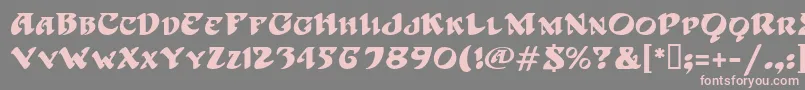 HoffmanMf-fontti – vaaleanpunaiset fontit harmaalla taustalla