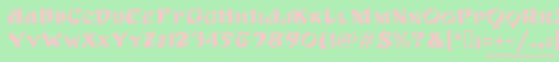 HoffmanMf Font – Pink Fonts on Green Background