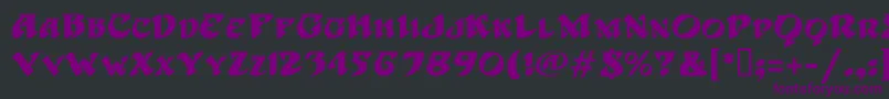 Шрифт HoffmanMf – фиолетовые шрифты на чёрном фоне