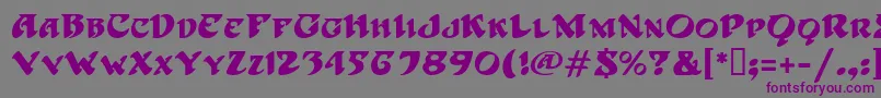 HoffmanMf-fontti – violetit fontit harmaalla taustalla